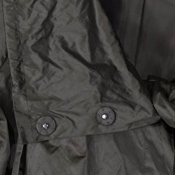 Chico's Jacket Womens Medium 8 Chocolate Brown Crinkle 3/4 Sleeve Mob Wife - Picture 5 of 11